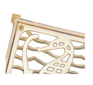 Rejilla pileta 140mm cuadrada bronce Poli