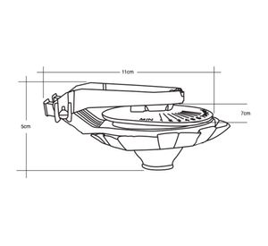 Kit sopapa repuesto WC con base y adhesivo