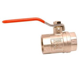 Válvula bola paso total 3/4'' metal zincada Bronzzo