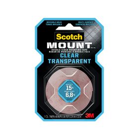 Cinta montaje doble faz Transparente 2.54 cm x 1.52 m