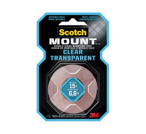 Cinta montaje doble faz Transparente 2.54 cm x 1.52 m