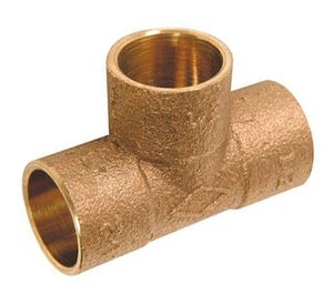 Tee de bronce 1/2 x 1/2 x 3/8 so so so Nibsa