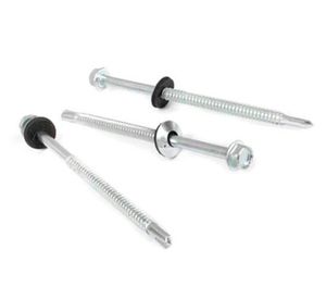 Tornillo autoperforante hexagonal con golilla y goma N°14 x 2 1/2'' 3 unidades Imporper