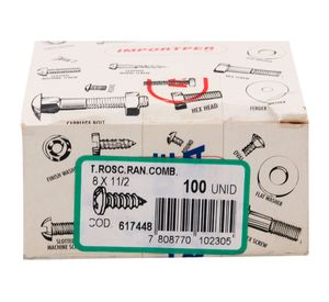 Roscalata ranura combinada 8x1.1/2'' 100 unidades Imporper