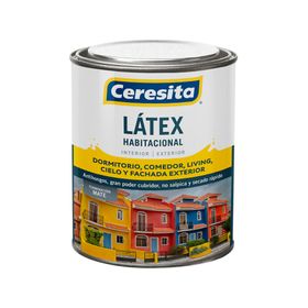 Látex 1/4 galón habitacional blanco mate ceresita