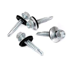 Tornillo autoperforante hexagonal con golilla y goma N°12 x 1 1/4'' 4 unidades Imporper