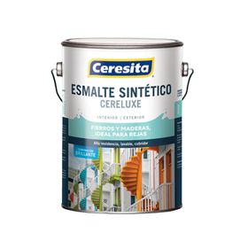 Esmalte sintético 1/4 galón cereluxe blanco brillante ceresita