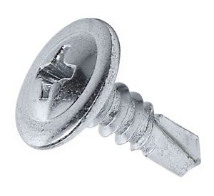 Tornillo autoperforante cabeza Truss con golilla 8 x 1'' zincado Imporper