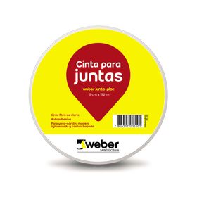 Cinta para juntas yeso cartón 5 cm x 152 m weber.