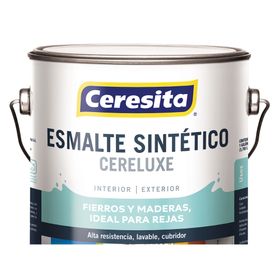 Esmalte sintético 1 galón cereluxe negro brillante ceresita