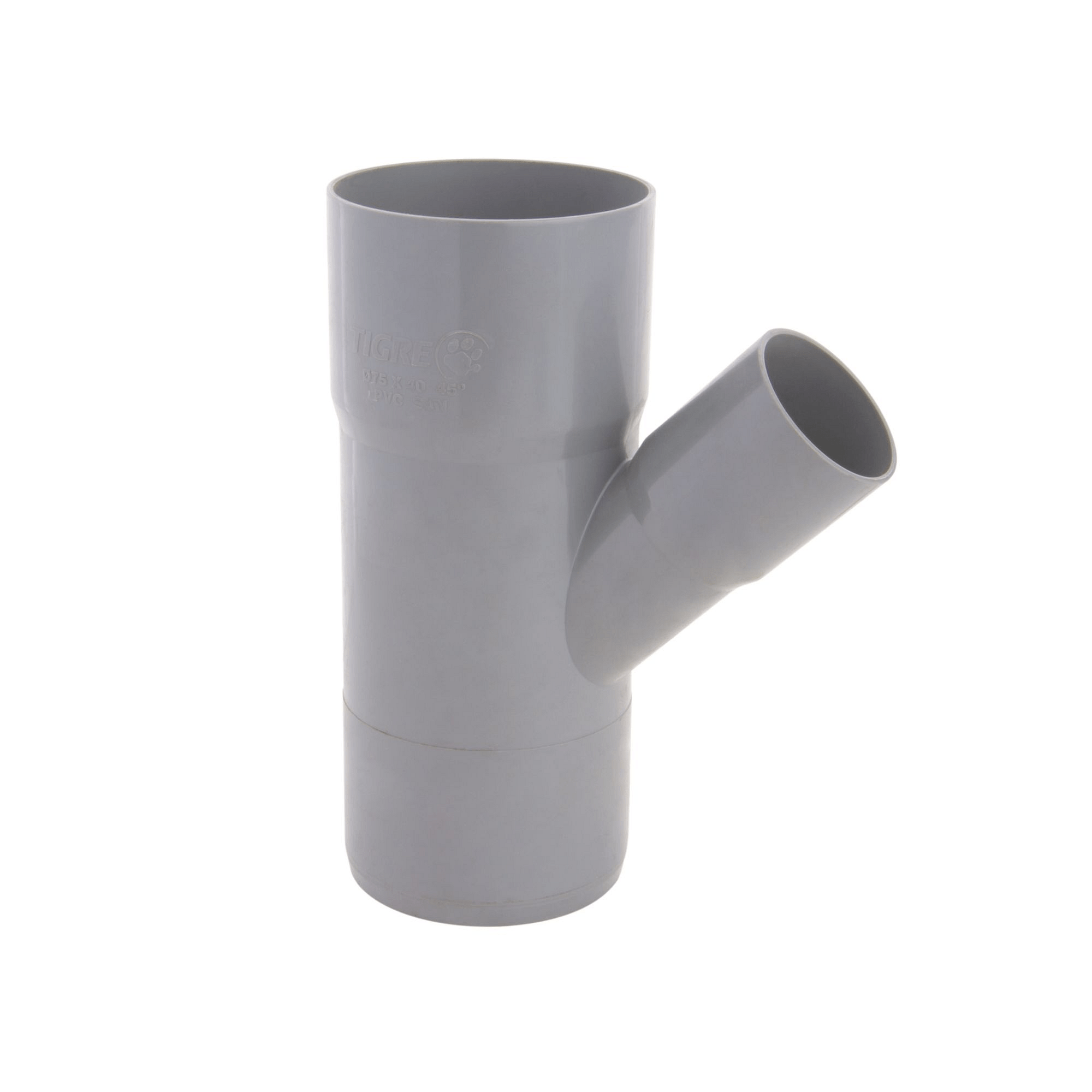 Vee pvc sanitario 75 x 40 mm gris Hoffens | Easy.cl