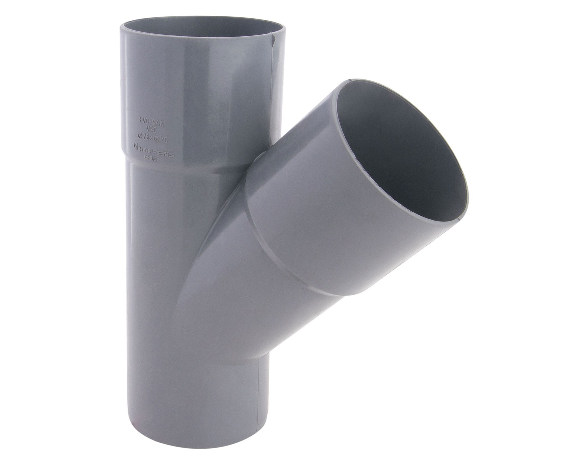 Vee pvc sanitario 75 x 75 mm gris Hoffens