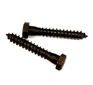 Tornillo Tirafondo 5/16 x 2 1/2''pavonado 2 unidades Imporper.