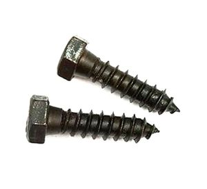 Tornillo Tirafondo 3/8 x 1 1/2''pavonado 2 unidades Imporper.