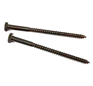 Tornillo Tirafondo 5/16 x 5''pavonado 2 unidades Imporper.