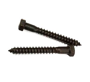 Tornillo Tirafondo 3/8 x 3''pavonado 2 unidades Imporper.