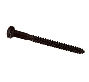 Tornillo Tirafondo 3/8 x 3 1/2''pavonado 2 unidades Imporper.