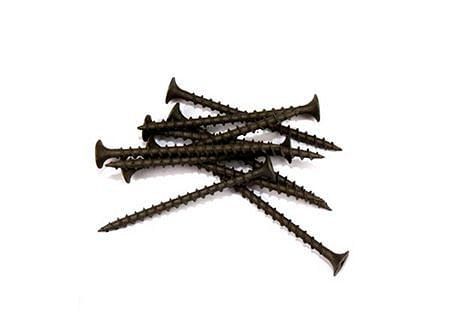 Tornillo Volcanita Roscalata gruesa N°6 x 2 1/4'' CRS negro 10 unidades Imporper