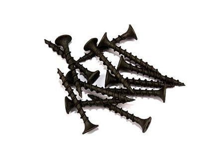 Tornillo Volcanita Roscalata gruesa N°6 x 1 1/4'' CRS negro 10 unidades Imporper