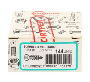 Tornillo multiuso 3,5 mmx5/8'' 144 unidades Imporper