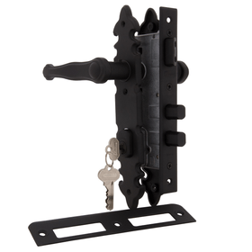 Cerradura embutida manilla acceso negra Colonial 1080-935 Scanavini