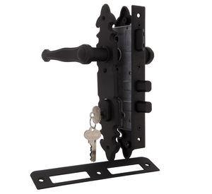 Cerradura embutida manilla acceso negra Colonial 1080-935 Scanavini