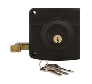 Cerradura sobreponer puertas de 30 a 45 mm con caja 2001 negro Scanavini