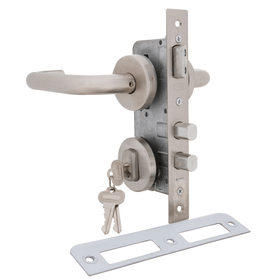 Cerradura embutida manilla acceso plata 1080-960U Scanavini