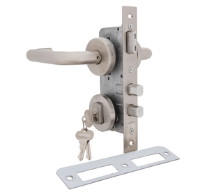 Cerradura embutida manilla acceso plata 1080-960U Scanavini