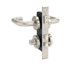 Cerradura embutida manilla baño plata 1044-960U Scanavini