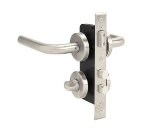 Cerradura embutida manilla baño plata 1044-960L Scanavini