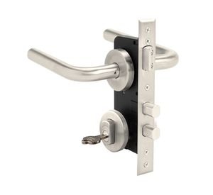 Cerradura embutida manilla acceso plata 1080-960L Scanavini