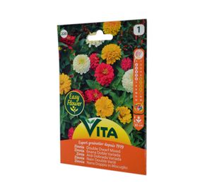 Semilla corriente zinnia enana doble variada desinfectada x2 g vita