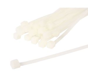 Amarra cable 100 x 2,5 mm 25 unidades transparente Mec