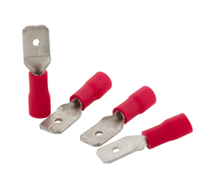 Terminal aislado macho tipo paleta 6,3 mm rojo Mec