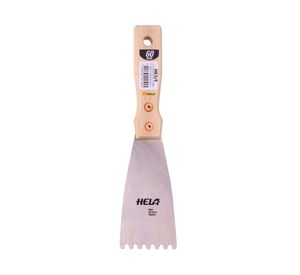 Espátula de acero 60 mm dentada Hela