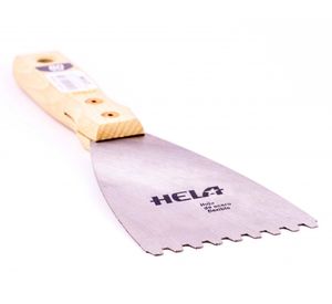 Espátula de acero 60 mm dentada Hela