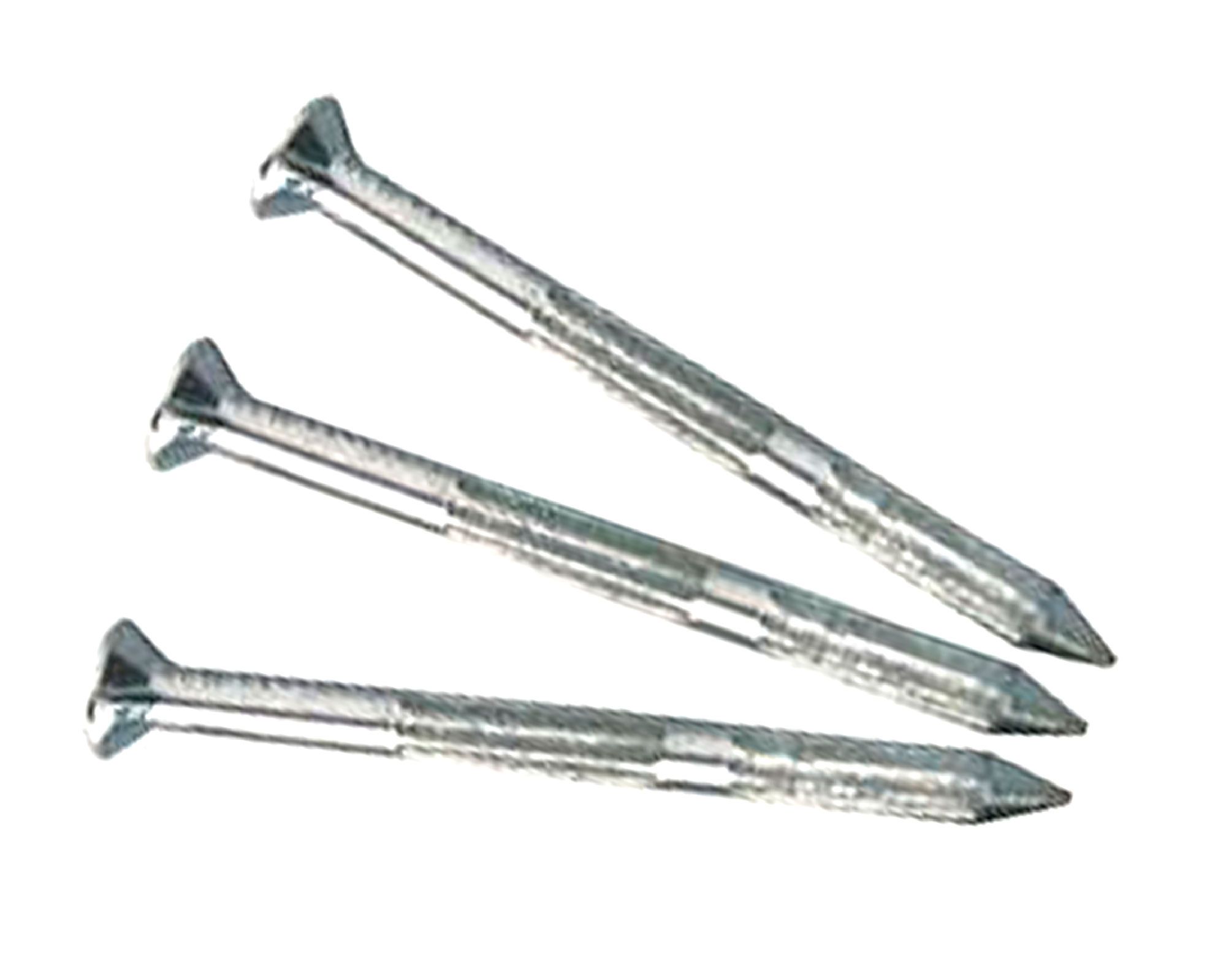 Clavo acero temp. estriado 2.7x50 10 unidades. aluminio. Easy Fix