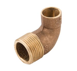 Codo de bronce 1/2 x 3/4 so he Nibsa