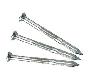 Clavo acero temp. estriado 2.7x40 10 unidades. aluminio. Easy Fix