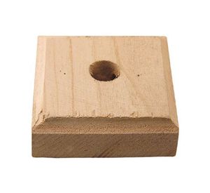 Roseta madera 8 x 2 cm cuadrada café Jlv