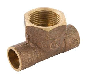 Tee tronco de bronce 1/2 x 1/2 x 3/4 so so hi Nibsa