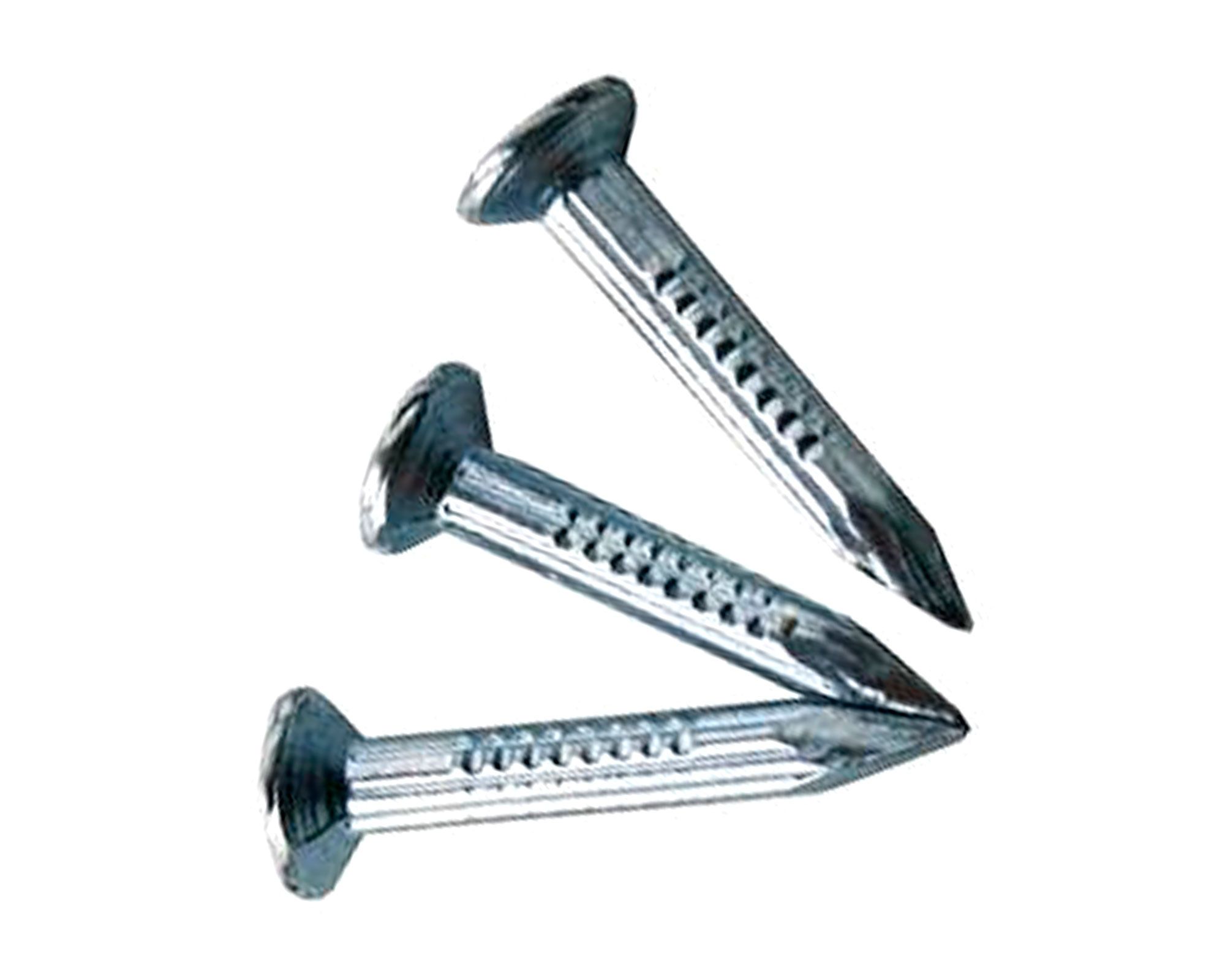 Clavo acero temp. estriado 2.7x30 10 unidades. aluminio. Easy Fix