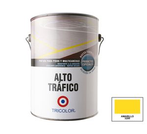 Pintura piso 1 galón Alto tráfico amarillo Tricolor