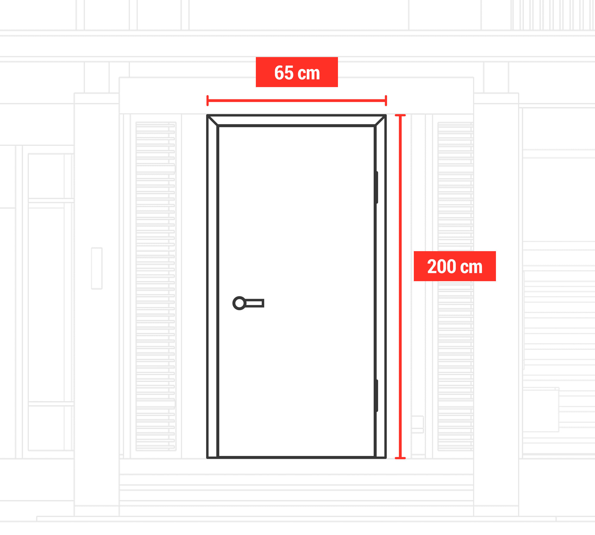 Puerta interior sinfonía hdf 65x200 cm | Easy.cl