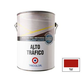 Pintura piso 1 galón Alto tráfico rojo Tricolor