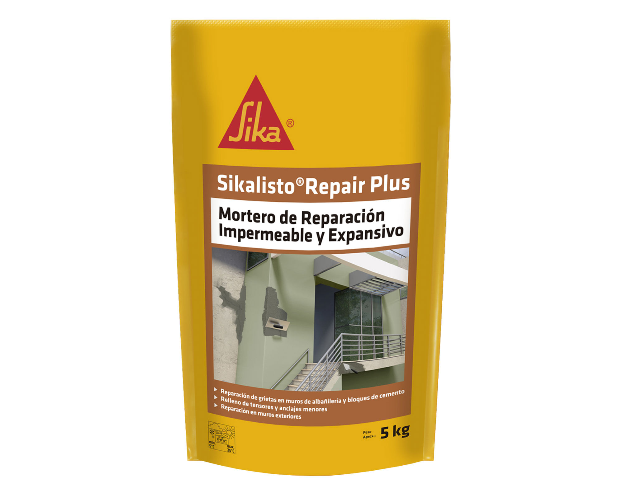Mortero 5 kilos sikalisto repair plus sika