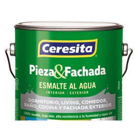 Esmalte al agua 1 galón Pieza&Fachada marfil oriental satín Ceresita