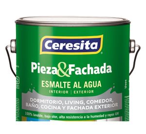 Esmalte al agua 1 galón Pieza&Fachada marfil oriental satín Ceresita