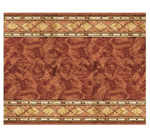 Alfombra de pasillo Madrás polipropileno terracota 67x100 cm